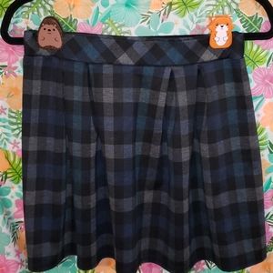 Joe B Blue Plaid Skirt